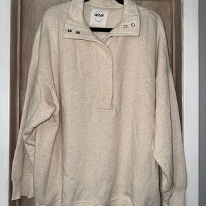 Aerie Cream Sweatshirt Relaxed Fit